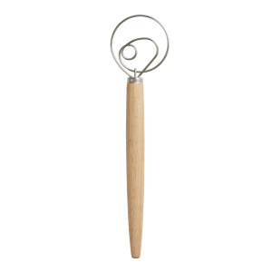 Wood and Stainless Steel Pastry and Dough Whisk