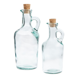 Barcelona Recycled Glass and Cork Oil Bottle