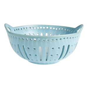 Extra Large Blue Reactive Glaze Colander