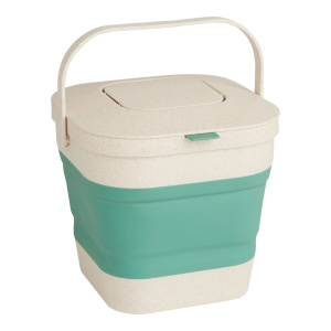Sand and Aqua Speckled Collapsible Compost Bin