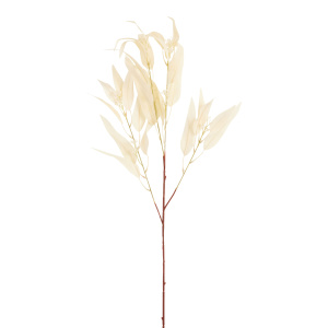 Bleached Faux Willow Eucalyptus Stem