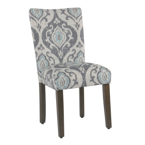 Harben Blue Suri Print Upholstered Dining Chair 2 Piece Set
