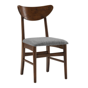 James Wood Mid Century Upholstered Dining Chair 2 Piece Set