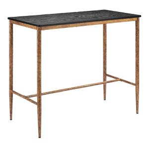 Giles Black and Antique Bronze Metal Pub Dining Table