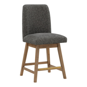 Cajon Upholstered Swivel Counter Stool 2 Piece Set