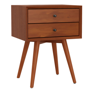 Brewton Wood Nightstand with Drawers