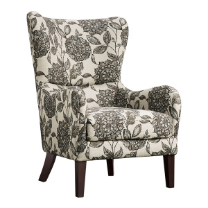 Barley Swoop Arm Wingback Upholstered Chair