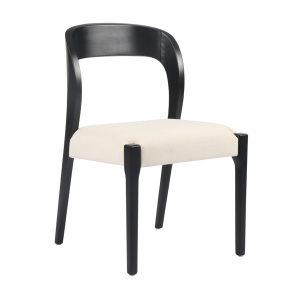 Keats Oak Wood Upholstered Dining Chair 2 Piece Set